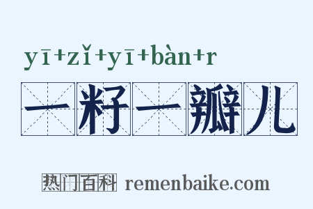 一籽一瓣儿是什么意思的图片